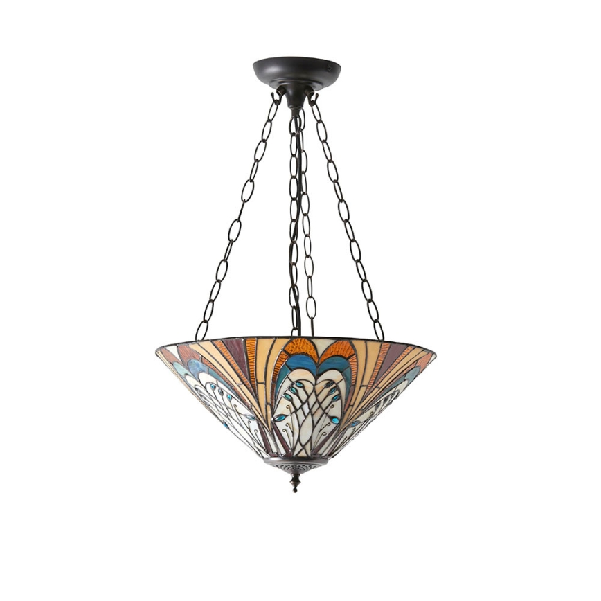 Endon 70750 - Pakabinamas šviestuvas ant grandinės Tiffany HECTOR 3xE27/60W/230V Ø 40 cm