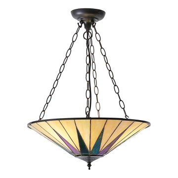Endon 70754 - Sietynas, kabinamas ant grandinės DARK STAR 3xE27/60W/230V diametras 49 cm