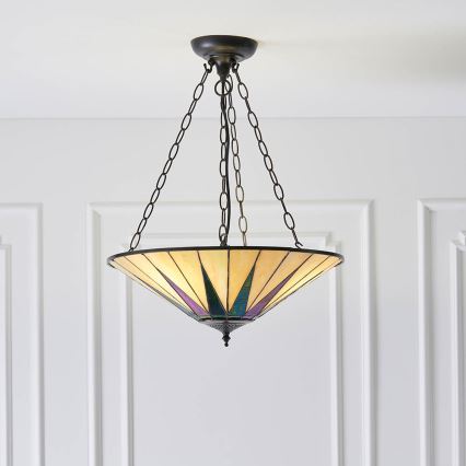 Endon 70754 - Sietynas, kabinamas ant grandinės DARK STAR 3xE27/60W/230V diametras 49 cm