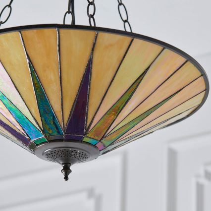 Endon 70754 - Sietynas, kabinamas ant grandinės DARK STAR 3xE27/60W/230V diametras 49 cm
