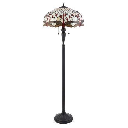 Endon 70940 - Grindinis šviestuvas Tiffany DRAGONFLY 2xE27/60W/230V, skersmuo 50 cm