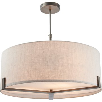 Endon 72635 - Sietynas ant stulpo HAYFIELD 3xE27/40W/230V matinis chromas/pilka