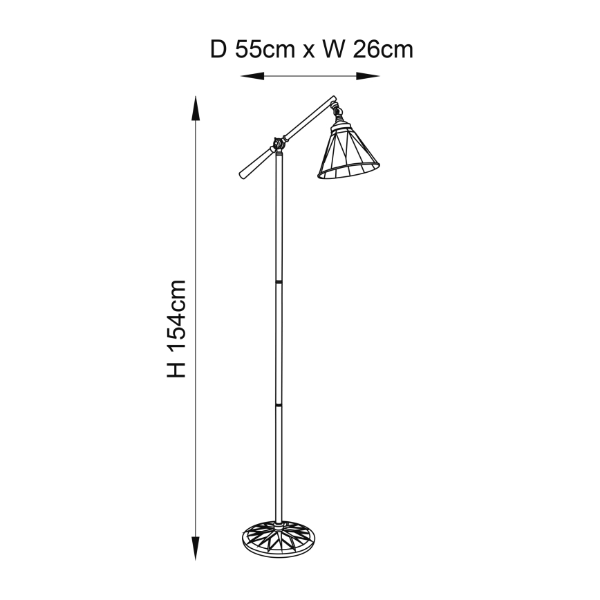 Endon 74355 - Grindinė lempa DARK STAR 1xE14/40W/230V