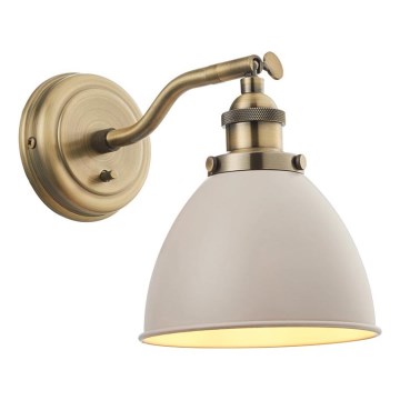 Endon 76330 - Sieninis akcentinis šviestuvas FRANKLIN 1xE14/40W/230V žalvaris/taupe