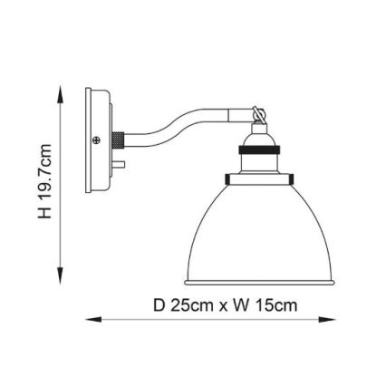 Endon 76330 - Sieninis akcentinis šviestuvas FRANKLIN 1xE14/40W/230V žalvaris/taupe