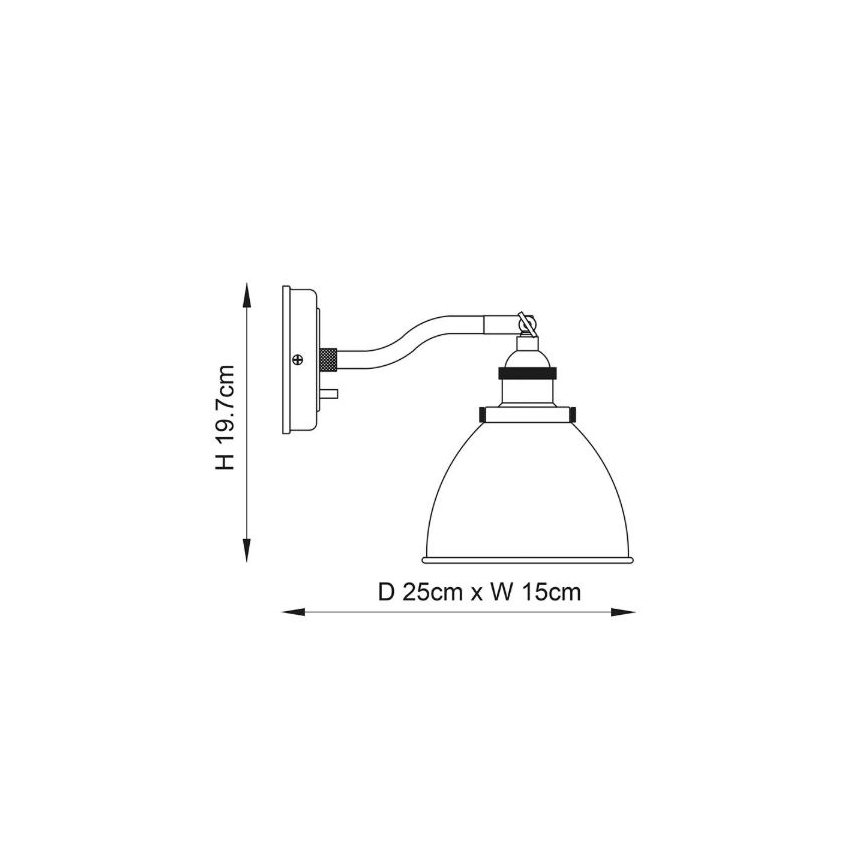 Endon 76330 - Sieninis akcentinis šviestuvas FRANKLIN 1xE14/40W/230V žalvaris/taupe