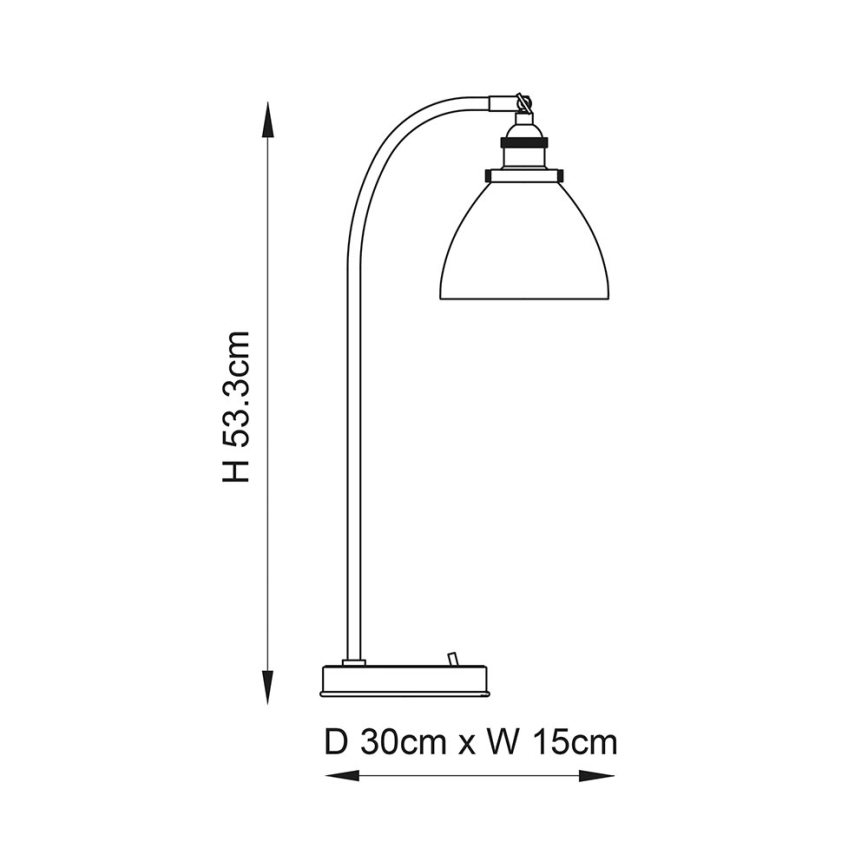 Endon 77859 - Stalo lempa HANSEN 1xE14/40W/230V žalvaris