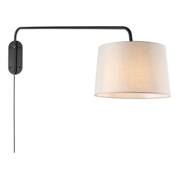 Endon 79380 - Sieninis šviestuvas CARLSON 1xE27/40W/230V pilka/juoda