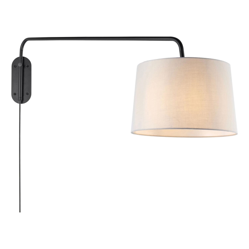 Endon 79380 - Sieninis šviestuvas CARLSON 1xE27/40W/230V pilka/juoda