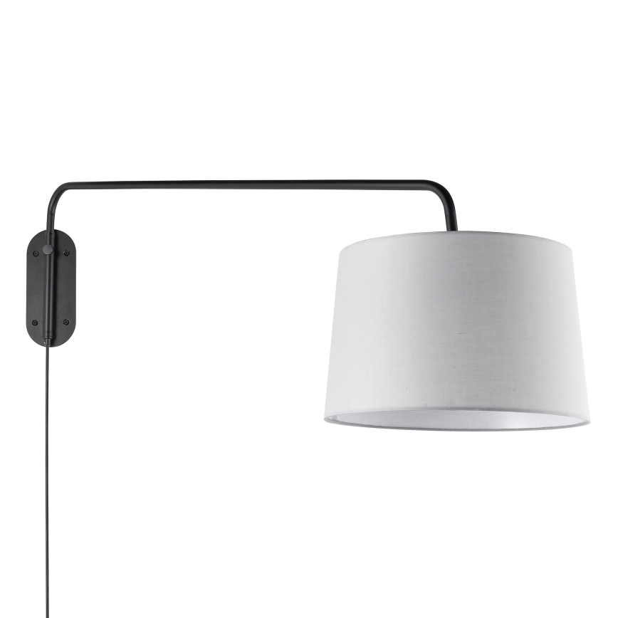 Endon 79380 - Sieninis šviestuvas CARLSON 1xE27/40W/230V pilka/juoda