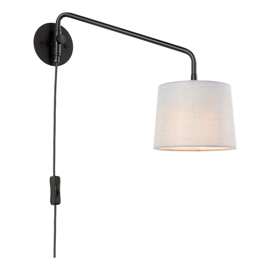 Endon 79500 - Sieninis šviestuvas CARLSON 1xE14/40W/230V pilka/juoda