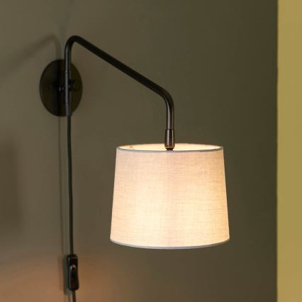 Endon 79500 - Sieninis šviestuvas CARLSON 1xE14/40W/230V pilka/juoda