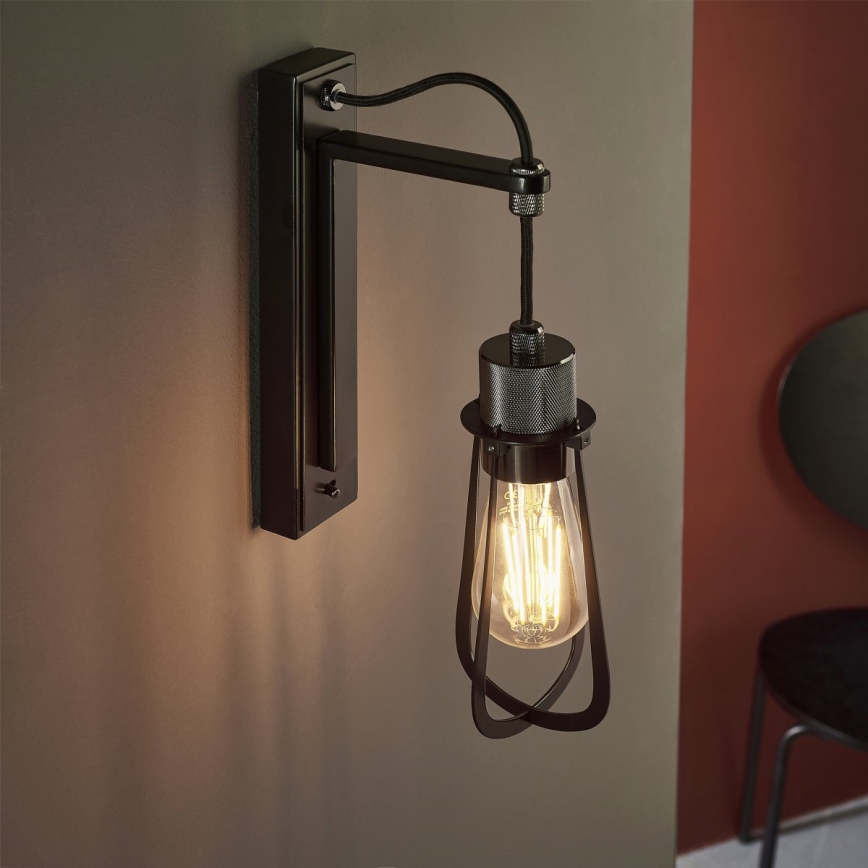 Endon 80950 - Sieninis šviestuvas URBAN 1xE27/6W/230V juoda