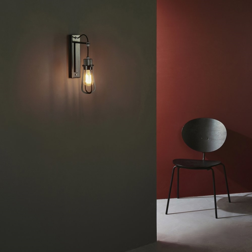Endon 80950 - Sieninis šviestuvas URBAN 1xE27/6W/230V juoda