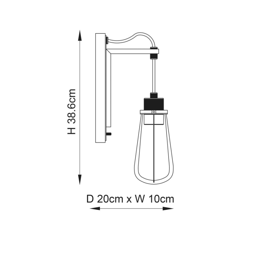 Endon 80950 - Sieninis šviestuvas URBAN 1xE27/6W/230V juoda