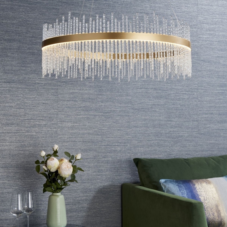 Endon 81908 - LED Reguliuojamas pakabinamas sietynas ADRIEL LED/58W/230V 3000K diametras 70 cm auksas/permatoma