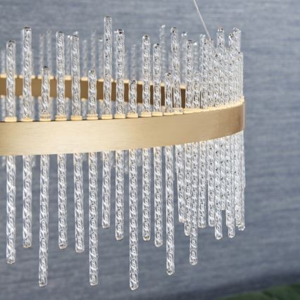 Endon 81908 - LED Reguliuojamas pakabinamas sietynas ADRIEL LED/58W/230V 3000K diametras 70 cm auksas/permatoma