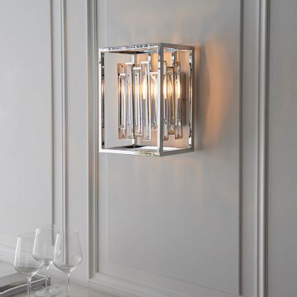 Endon 81932 - Sieninis šviestuvas ACADIA 1xE14/40W/230V blizgus chromas