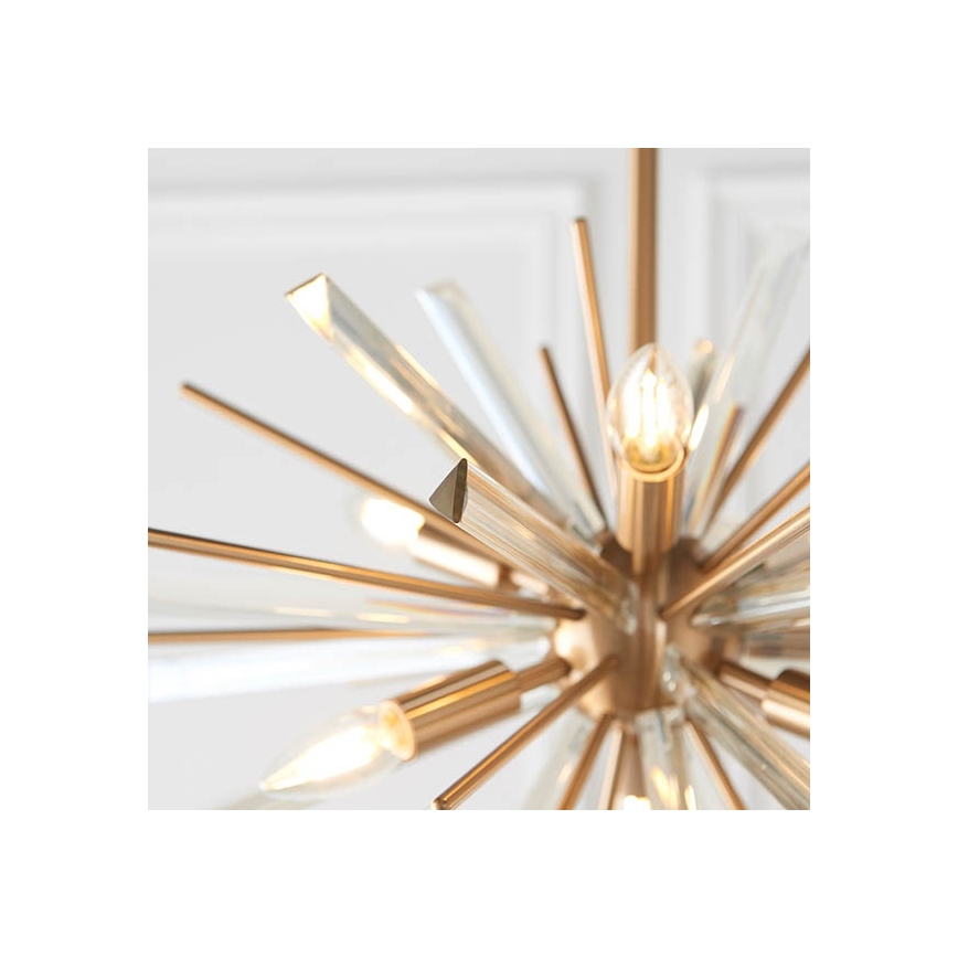 Endon 81936 - Auksinė liustra ant grandinės 6xE14/40W/230V