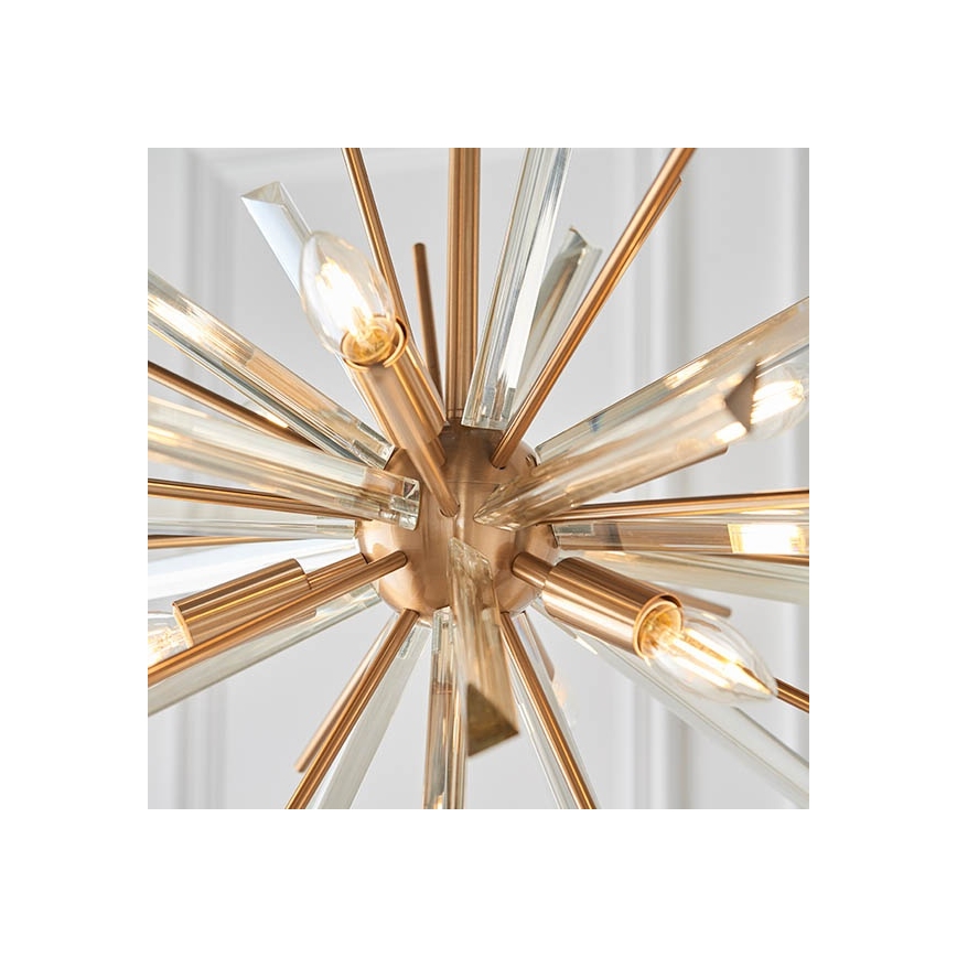 Endon 81936 - Auksinė liustra ant grandinės 6xE14/40W/230V