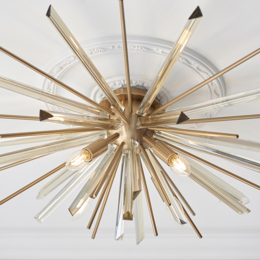 Endon 81937 - Lubinis šviestuvas 4xE14/40W/230V Ø 80 cm auksinis