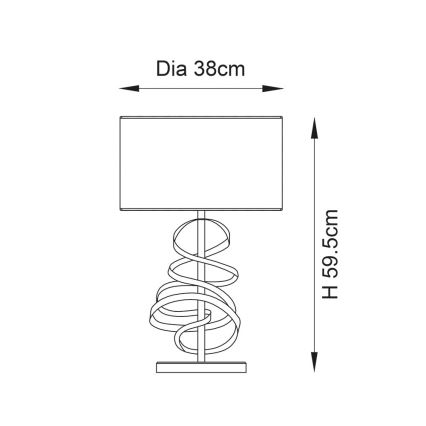Endon 82071 - Stalinė  lempa 1xE27/10W/230V balta/žalvarinė/juoda