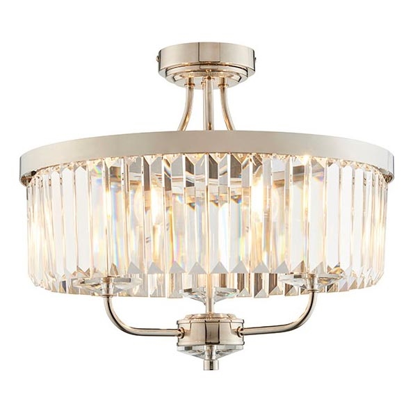 Endon 90264 - Prigludusi liustra CHESTERFIELD 3xE14/6W/230V, skersmuo 45 cm, blizgus chromas