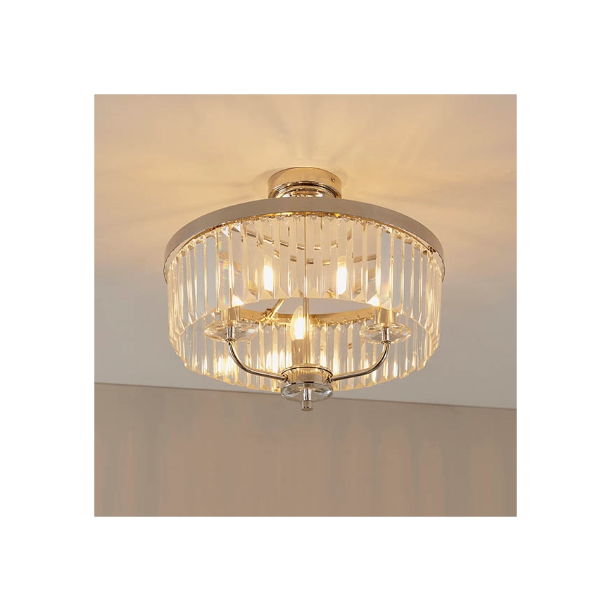 Endon 90264 - Prigludusi liustra CHESTERFIELD 3xE14/6W/230V, skersmuo 45 cm, blizgus chromas