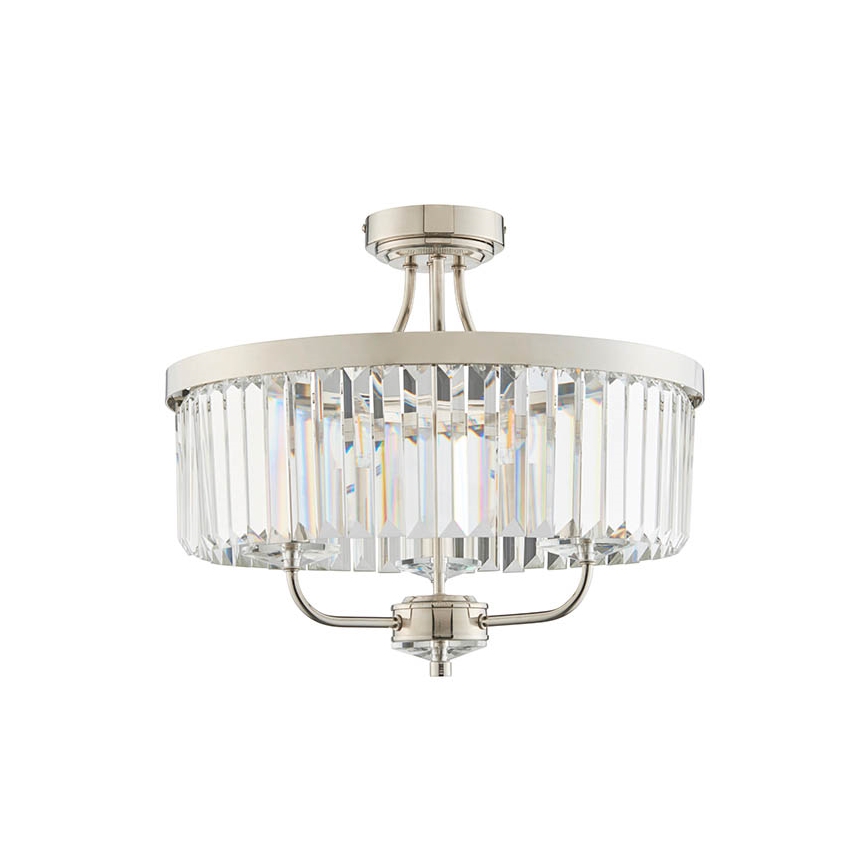 Endon 90264 - Prigludusi liustra CHESTERFIELD 3xE14/6W/230V, skersmuo 45 cm, blizgus chromas