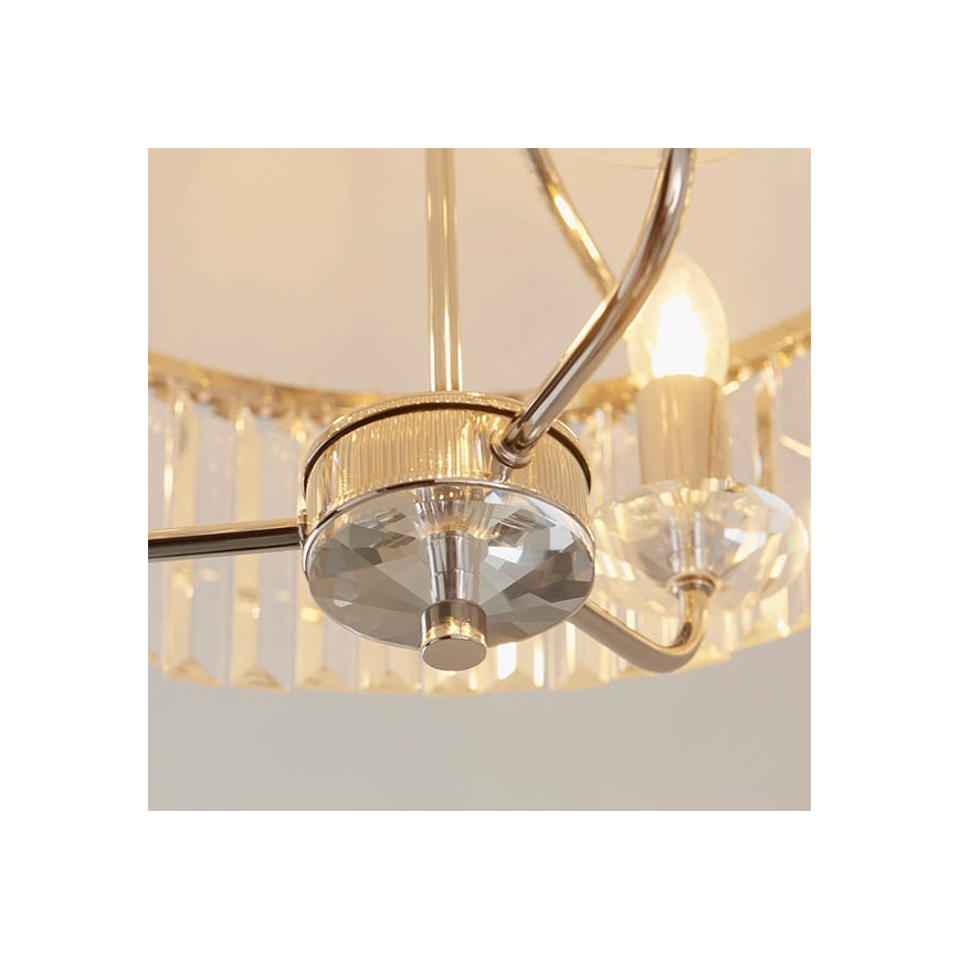 Endon 90264 - Prigludusi liustra CHESTERFIELD 3xE14/6W/230V, skersmuo 45 cm, blizgus chromas