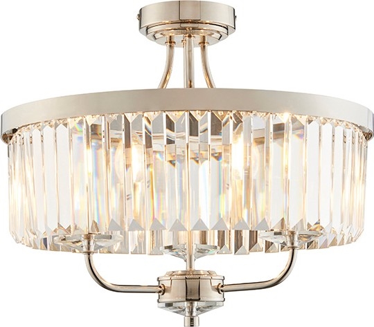Endon 90264 - Prigludusi prie lubų liustra CHESTERFIELD 3xE14/6W/230V blizgus chromas