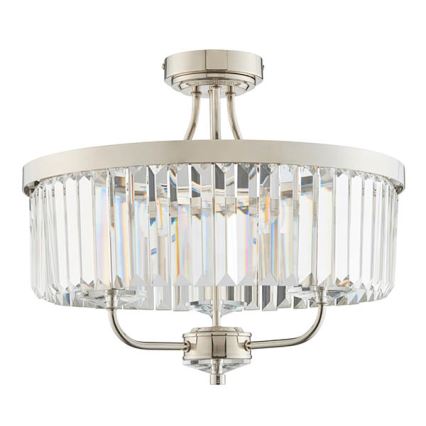 Endon 90264 - Prigludusi prie lubų liustra CHESTERFIELD 3xE14/6W/230V blizgus chromas