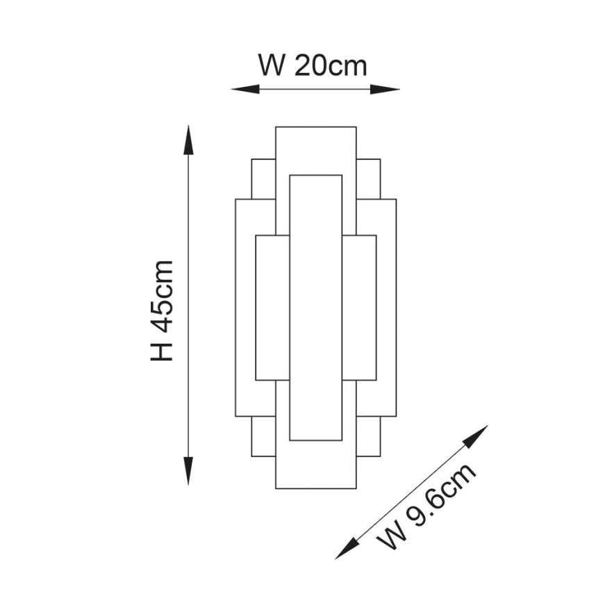 Endon 90451 - Sieninis šviestuvas ALZARE 2xG9/3W/230V balta patina