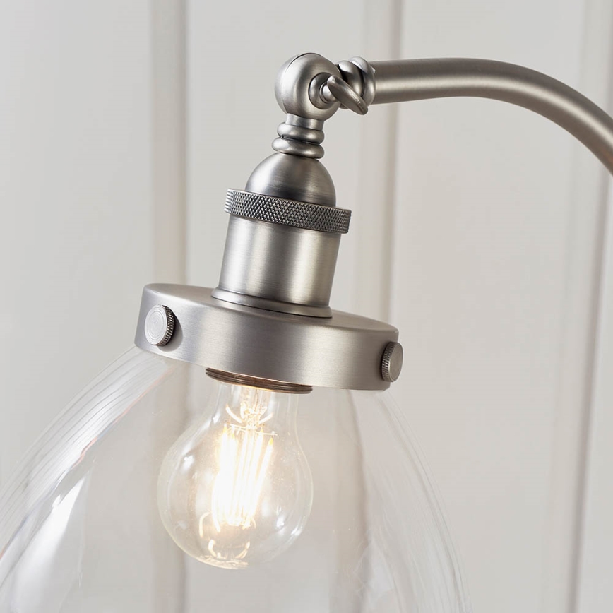 Endon 91741 - stovinti lempa HANSEN 1xE27/40W/230V, matinis chromas