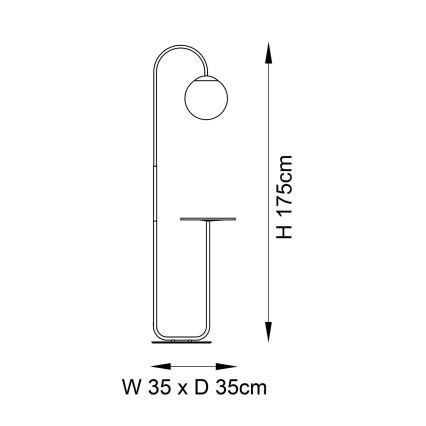 Endon 92424 - Grindinė lempa HALO 1xE14/7W/230V juoda/balta