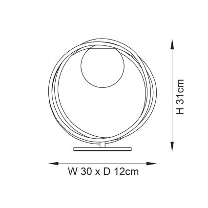 Endon 92491 - Stalinė lempa EMILIO 1xG9/3W/230V auksinė