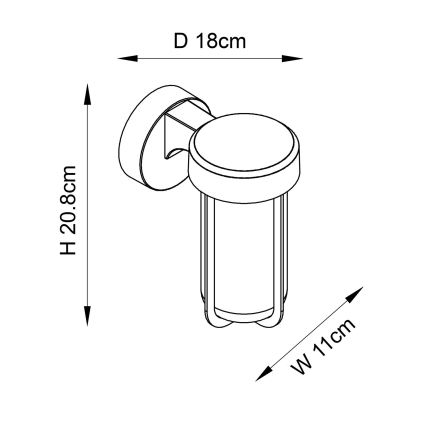 Endon 92782 - LED vonios sieninis šviestuvas LED/8W/230V IP44 2700K matinis chromas