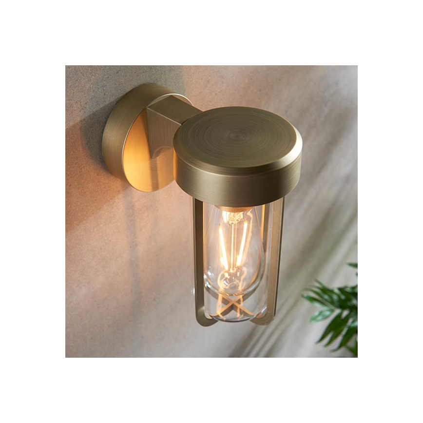 Endon 92855 - vonios sieninis šviestuvas 1xE27/6W/230V IP44, žalvarinis