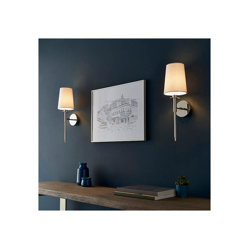 Endon 92949 - Sieninis šviestuvas 1xE14/6W/230V balta/blizgus chromas