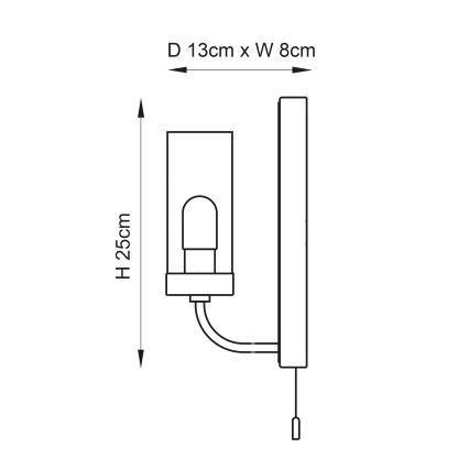 Endon 92960 - Vonios sieninis šviestuvas EDREA 1xG9/3W/230V IP44 blizgus chromas