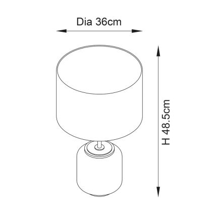 Endon 93067 - Stalinis šviestuvas ZINNIA 1xE27/10W/230V mėlyna/auksinė
