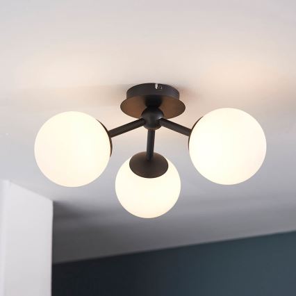 Endon 93489 - Vonios kambario paviršinis šviestuvas FRIO 3xG9/3W/230V IP44 juodas