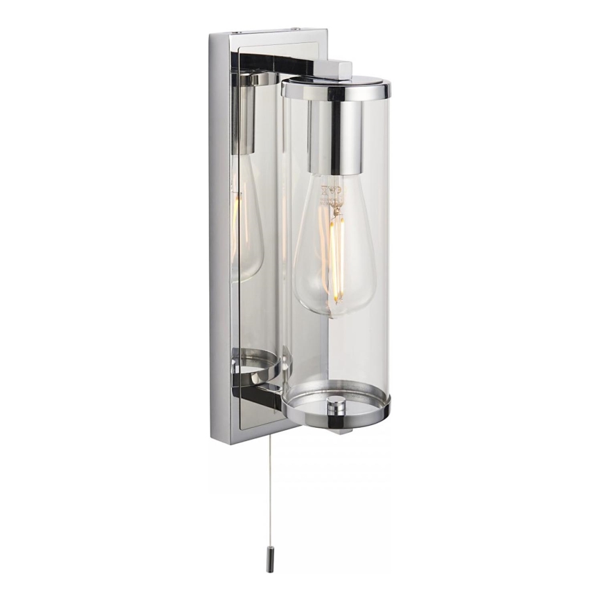 Endon 94074 - Sieninis vonios šviestuvas TAYLOR 1xE27/10W/230V IP44 blizgus chromas