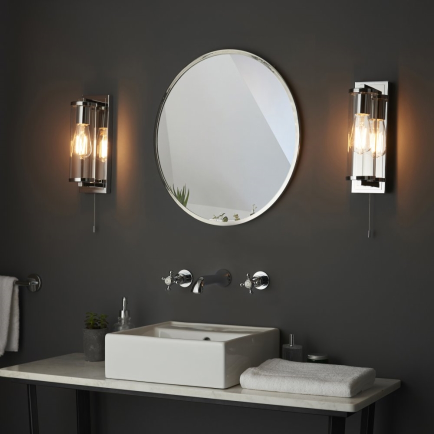Endon 94074 - Sieninis vonios šviestuvas TAYLOR 1xE27/10W/230V IP44 blizgus chromas