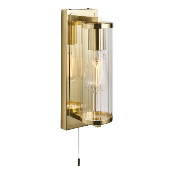Endon 94075 - Sieninis vonios šviestuvas TAYLOR 1xE27/10W/230V IP44 auksas
