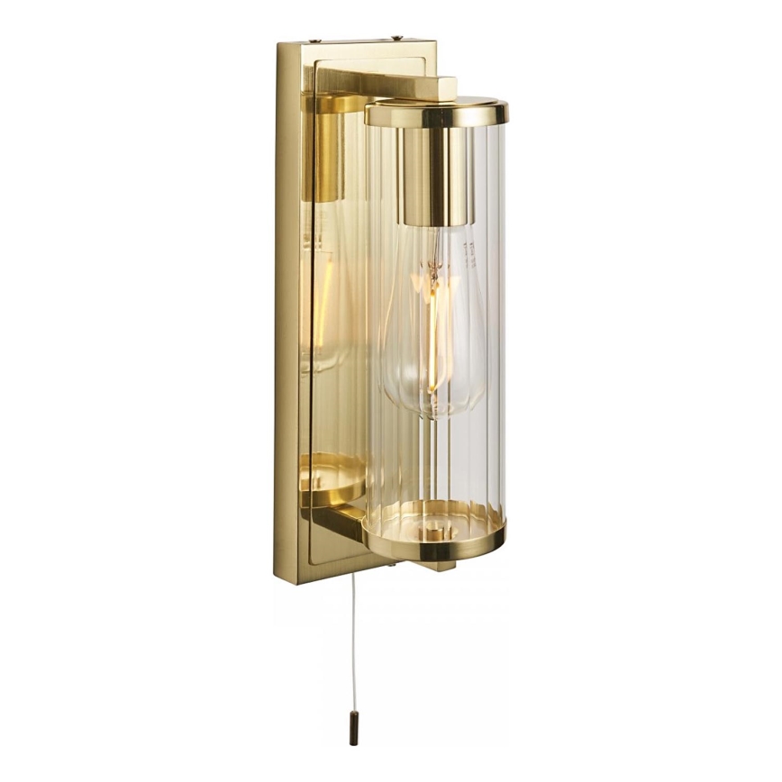 Endon 94075 - Sieninis vonios šviestuvas TAYLOR 1xE27/10W/230V IP44 auksas