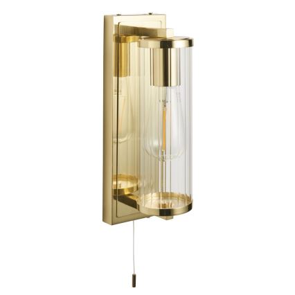 Endon 94075 - Sieninis vonios šviestuvas TAYLOR 1xE27/10W/230V IP44 auksas