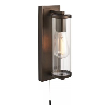 Endon 94077 - Sieninis vonios šviestuvas TAYLOR 1xE27/10W/230V IP44 ruda