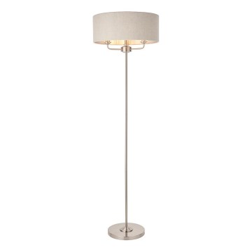 Endon 94359 - Toršeras HIGHCLERE 3xE14/40W/230V smėlio spalva/blizgus chromas diametras 47 cm