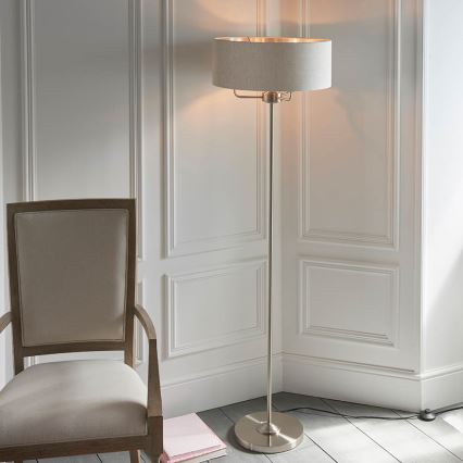 Endon 94359 - Toršeras HIGHCLERE 3xE14/40W/230V smėlio spalva/blizgus chromas diametras 47 cm